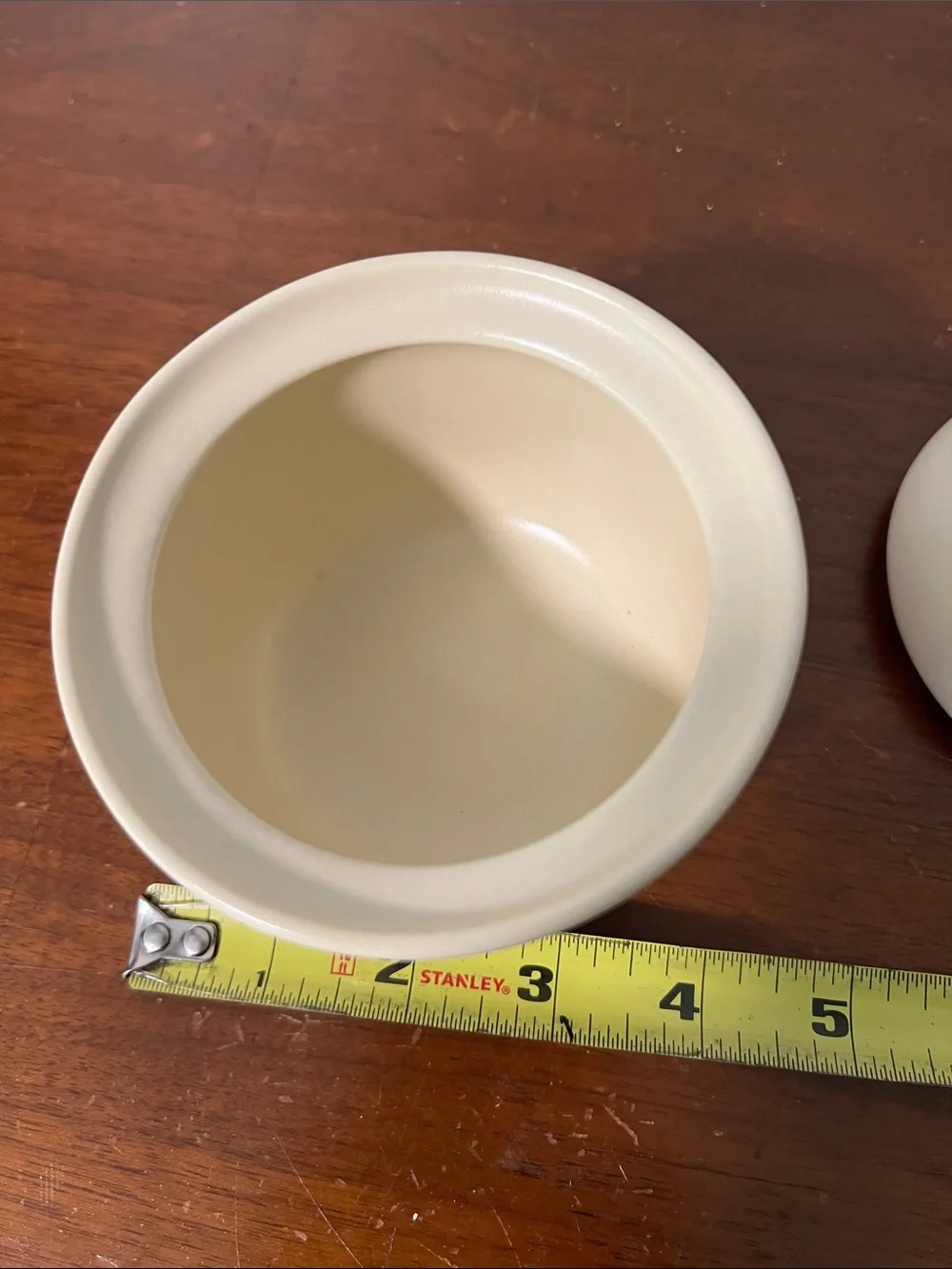 Neutral Cream Ceramic Lidded Sugar Pot